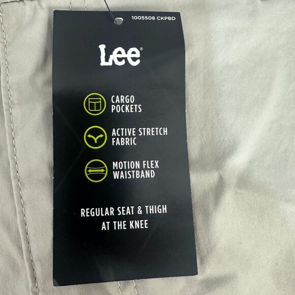 Lee Mens Active Stretch Motion Flex Cargo Shorts Size 34 Salina Stone Regular - Picture 3 of 12
